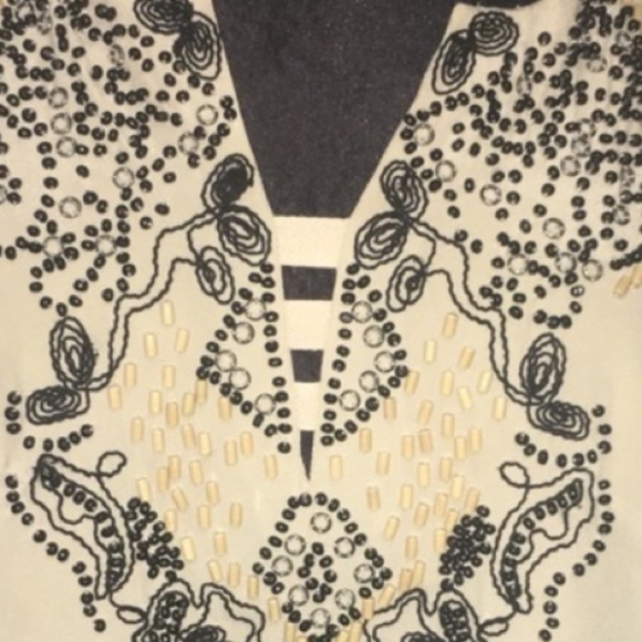 Nanette lepore 100% silk beaded top - Picture 7 of 8